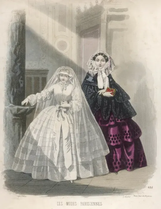 Framed Print : Communion Girl / C1850 Framed Print : Communion Girl / C1850