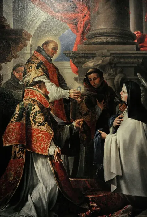 Framed Print : The Communion of Saint Theresa of Avila, circa 1670 Framed Print : The Communion of Saint Theresa of Avila, circa 1670