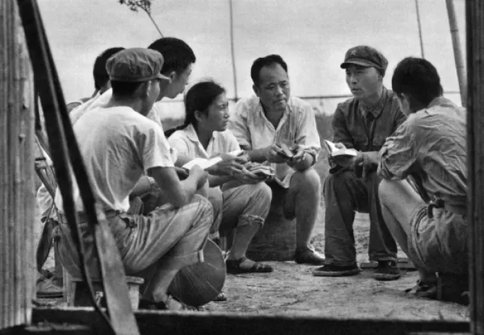 Framed Print : Communist China - informal group discussion Framed Print : Communist China - informal group discussion