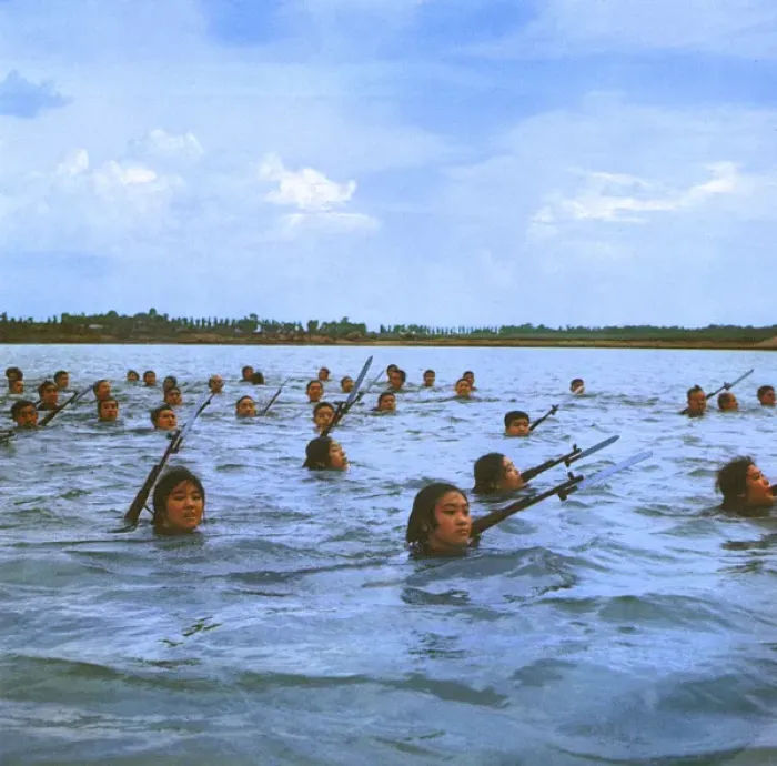 Framed Print : Communist China - training exercise in water Framed Print : Communist China - training exercise in water