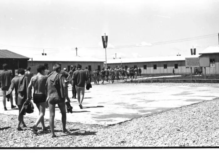 Framed Print : Communist Youth labour camp, Yugoslavia Framed Print : Communist Youth labour camp, Yugoslavia