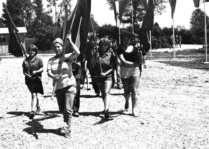 Framed Print : Communist Youth labour camp, Yugoslavia Framed Print : Communist Youth labour camp, Yugoslavia