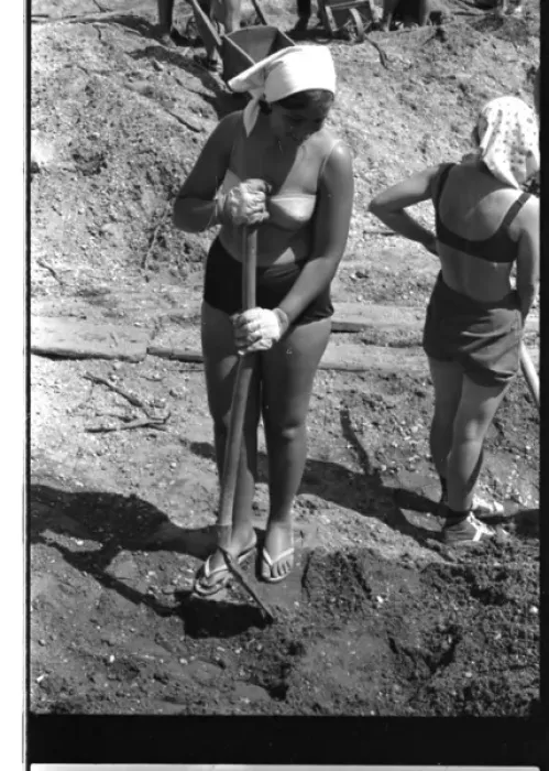 Framed Print : Communist Youth labour camp, Yugoslavia Framed Print : Communist Youth labour camp, Yugoslavia