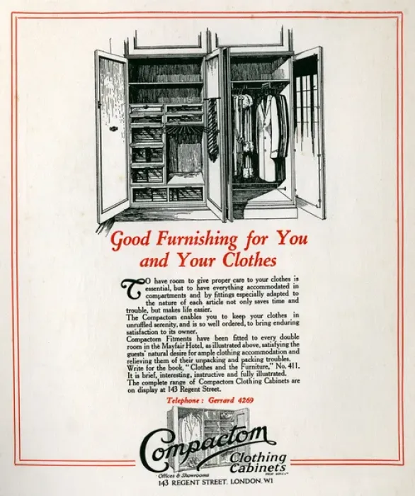 Framed Print : Compactom Clothing cabinets advertisement
