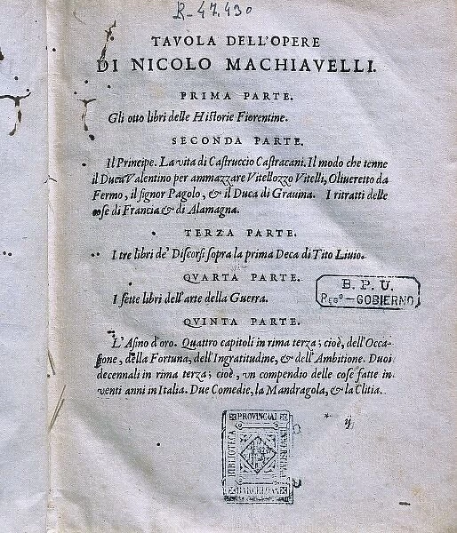 Complete works of Niccolo Machiavelli