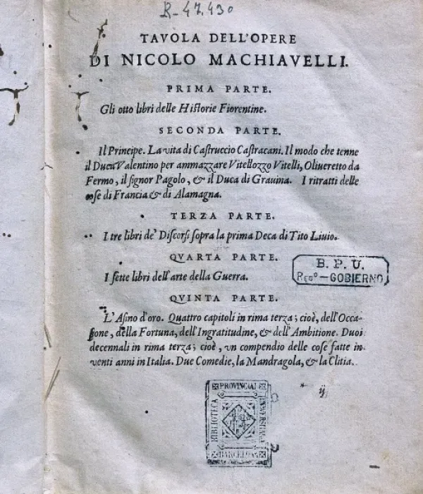 Framed Print : Complete works of Niccolo Machiavelli Framed Print : Complete works of Niccolo Machiavelli