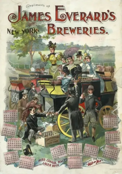 Framed Print : Compliments of James Everards breweries, New York Framed Print : Compliments of James Everards breweries, New York