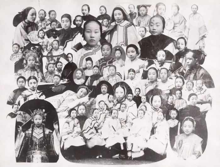 Framed Print : Composite image, group of Chinese women, China Framed Print : Composite image, group of Chinese women, China