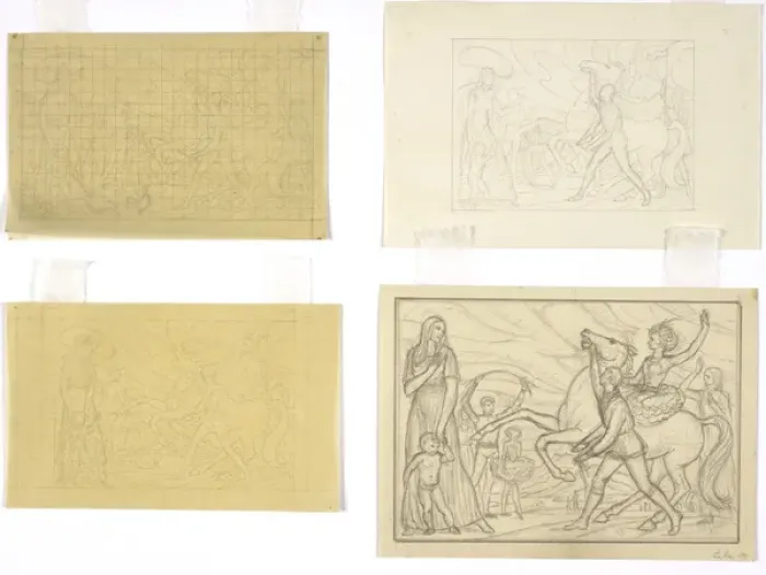 Framed Print : Four Composition Sketches for The Rehearsal Framed Print : Four Composition Sketches for The Rehearsal