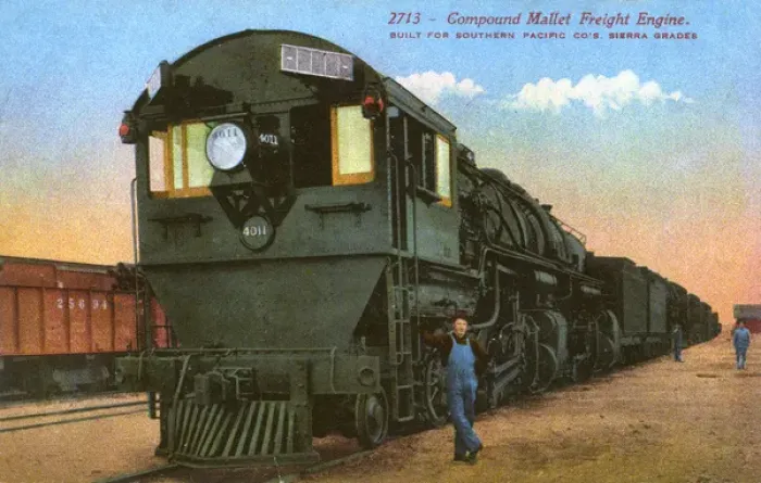 Framed Print : Compound Mallet Freight Engine locomotive, USA Framed Print : Compound Mallet Freight Engine locomotive, USA