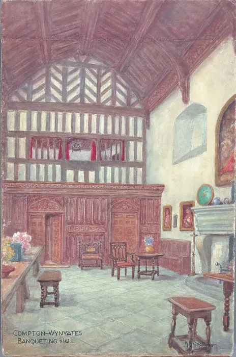 Framed Print : Compton Wynyates, banqueting hall Framed Print : Compton Wynyates, banqueting hall