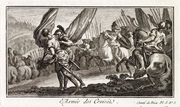 Framed Print : The comte de Foix takes part in the Eighth Crusade Date: circa 1280 Framed Print : The comte de Foix takes part in the Eighth Crusade Date: circa 1280