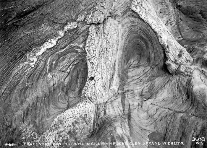 Framed Print : Concentric Contortions in Silurian Rocks, Glen Strand, Wickl Framed Print : Concentric Contortions in Silurian Rocks, Glen Strand, Wickl