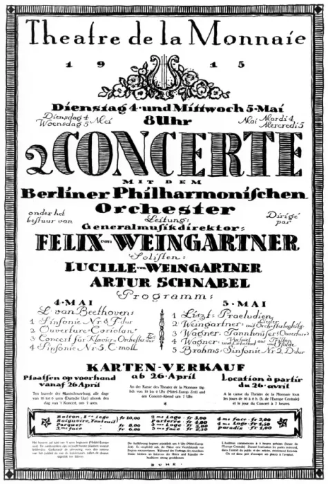 Framed Print : Concert programme from occupied Belgium, 1915 Framed Print : Concert programme from occupied Belgium, 1915