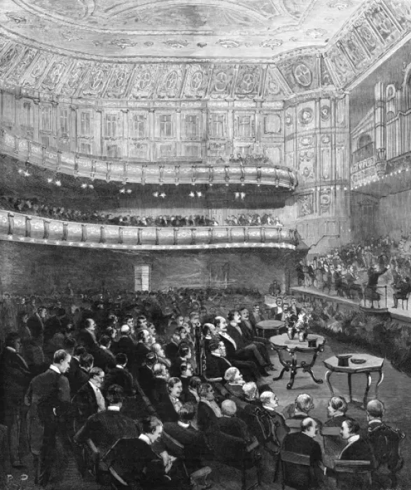 Framed Print : Concert at Queens Hall, London, 1893 Framed Print : Concert at Queens Hall, London, 1893