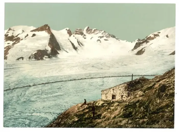 Framed Print : Concordia Hut, Valais, Alps of, Switzerland Framed Print : Concordia Hut, Valais, Alps of, Switzerland