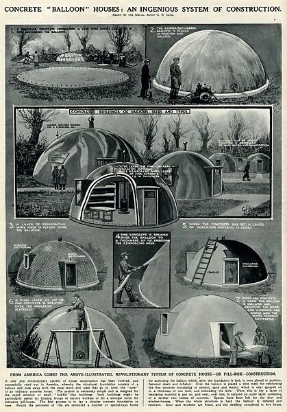 Concrete balloon houses by G. H. Davis