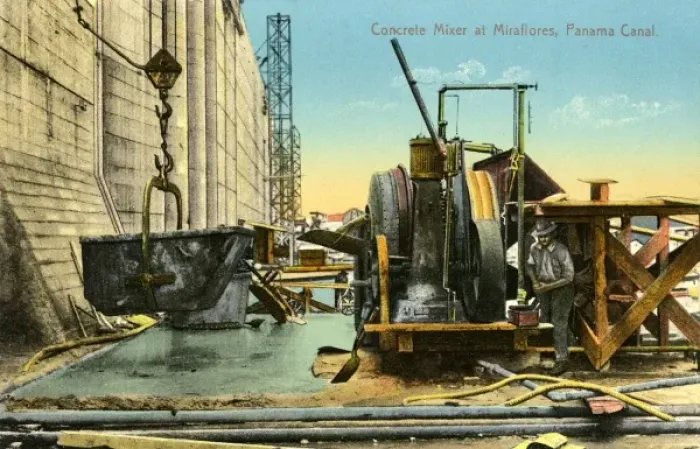 Framed Print : Concrete Mixer at Miraflores, Panama Canal Framed Print : Concrete Mixer at Miraflores, Panama Canal
