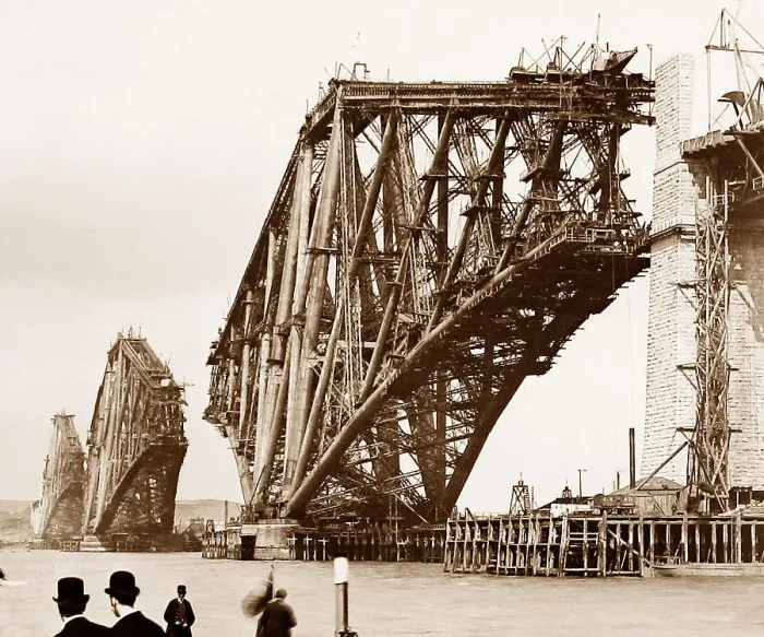 Framed Print : Condtruction of the Forth Bridge Framed Print : Condtruction of the Forth Bridge