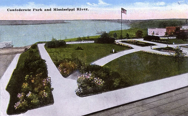 Confederate Park and river, Memphis, Tennessee, USA