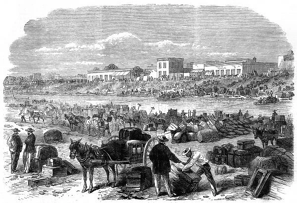 Confederate Troops leaving Brownsville; American Civil War