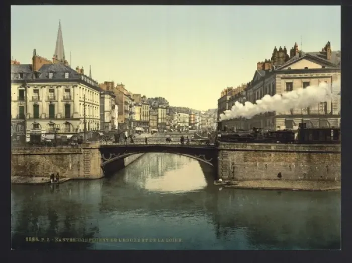 Framed Print : Confluence of Edre (i. e. Erdre) and Loire, Nantes, France Framed Print : Confluence of Edre (i. e. Erdre) and Loire, Nantes, France