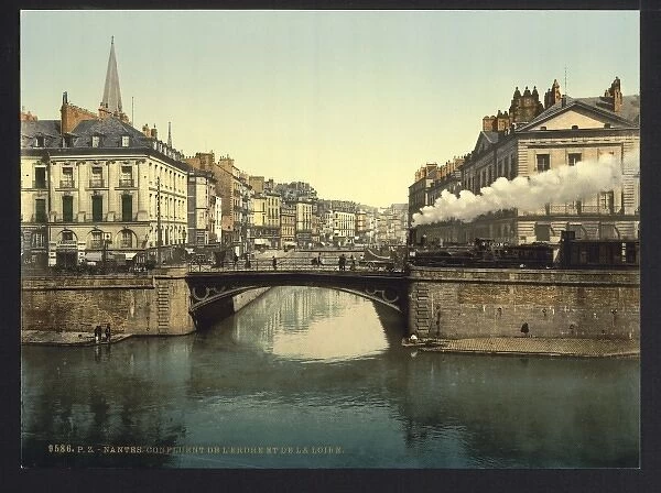 Confluence of Edre (i. e. Erdre) and Loire, Nantes, France