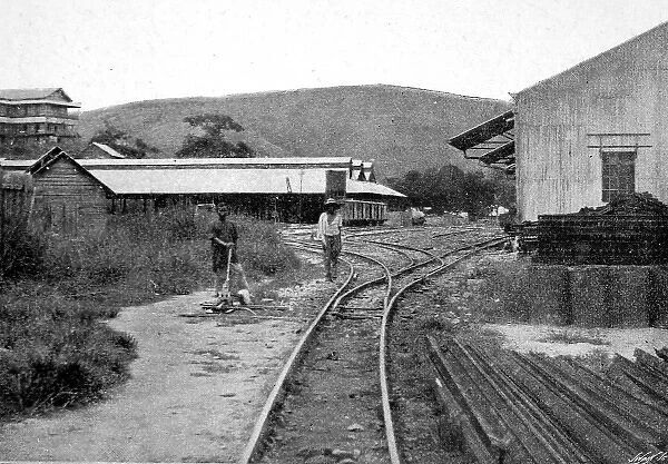 Congo railway, station at Matadi