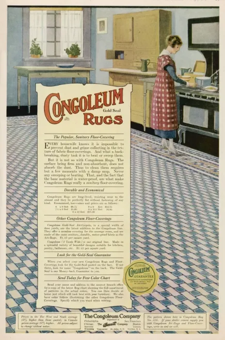 Framed Print : Congoleum Rugs 1919 Framed Print : Congoleum Rugs 1919