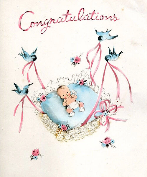 Congratulations card, arrival of new baby