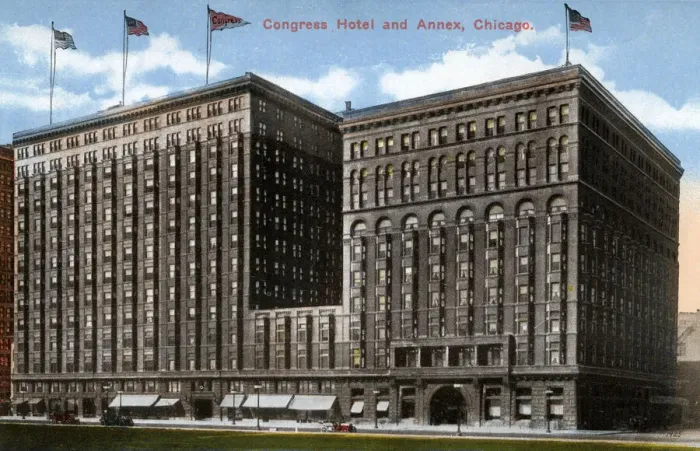 Framed Print : Congress Hotel and Annex, Chicago, Illinois, USA Framed Print : Congress Hotel and Annex, Chicago, Illinois, USA