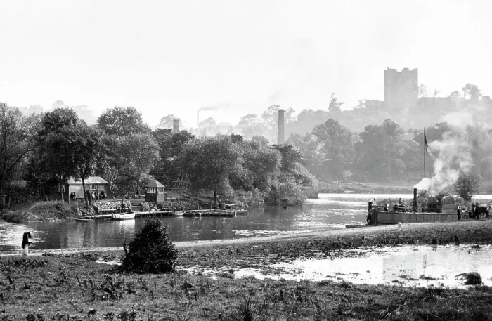 Framed Print : Conisbrough River Don early 1900s Framed Print : Conisbrough River Don early 1900s