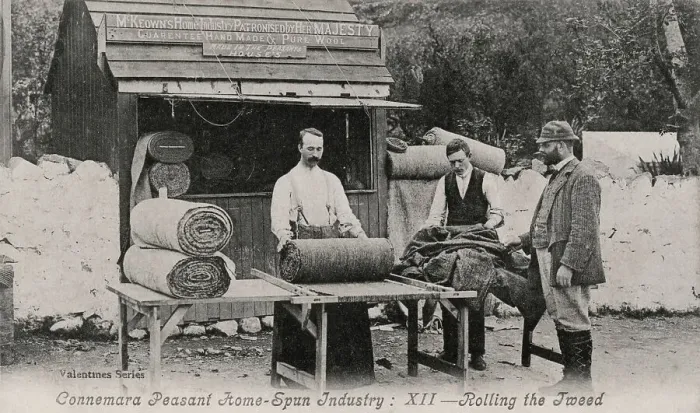 Framed Print : Connemara Peasant Home-Spun Industry - Rolling Tweed Framed Print : Connemara Peasant Home-Spun Industry - Rolling Tweed