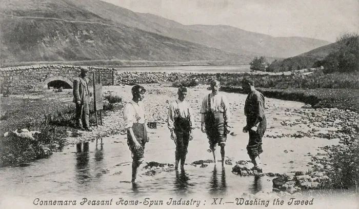Framed Print : Connemara Peasant Home-Spun Industry - Washing Tweed Framed Print : Connemara Peasant Home-Spun Industry - Washing Tweed