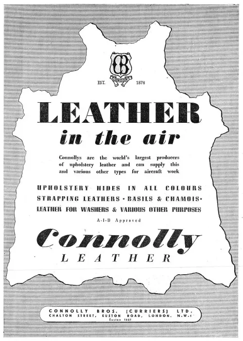 Framed Print : Connolly Leather 1942 Advert