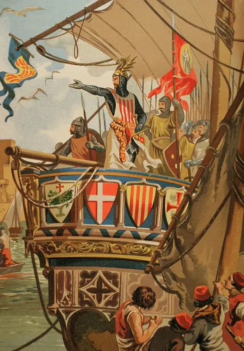 Framed Print : Conquest of Majorca by King James I (1208-1276) Framed Print : Conquest of Majorca by King James I (1208-1276)