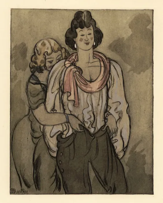 Framed Print : Constance seduces the gentleman Camillus Framed Print : Constance seduces the gentleman Camillus