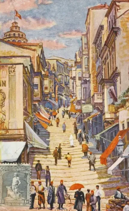 Framed Print : Constantinople - Pera - Grand Street Framed Print : Constantinople - Pera - Grand Street