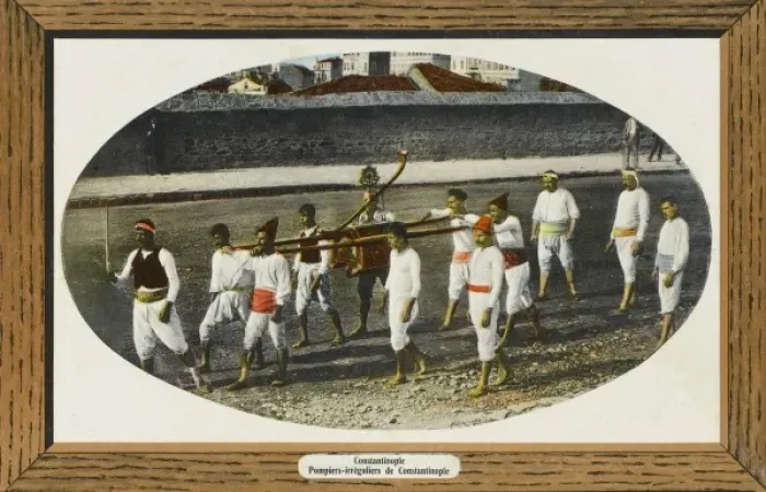 Framed Print : Constantinople - Team of firemen Framed Print : Constantinople - Team of firemen