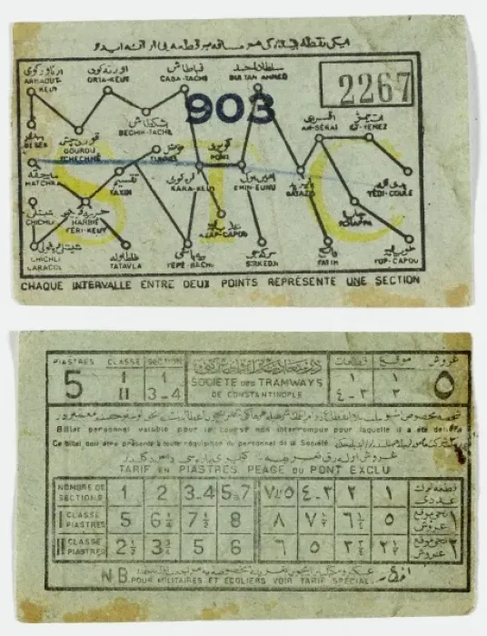 Framed Print : Constantinople Tram Ticket Framed Print : Constantinople Tram Ticket