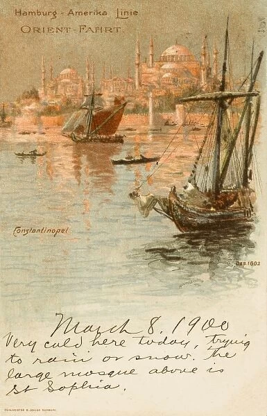 Constantinople - View of the city across Golden Horn