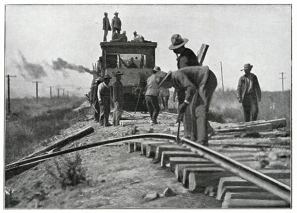 Constitutionalists Repair Railway Destroyed by Federalists