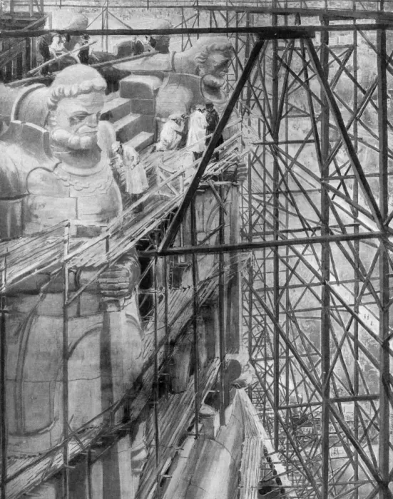 Framed Print : Construction of the Battle of Nations memorial, Leipzig, 191 Framed Print : Construction of the Battle of Nations memorial, Leipzig, 191