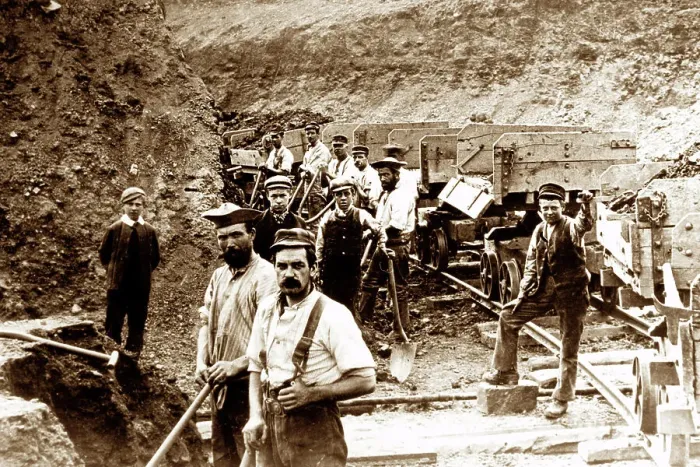 Framed Print : Construction of Clough Bottom Reservoir, Rossendale Framed Print : Construction of Clough Bottom Reservoir, Rossendale