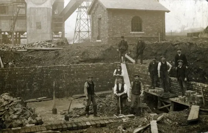 Framed Print : Construction of Colliery Framed Print : Construction of Colliery
