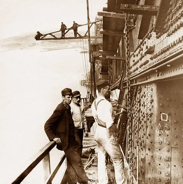 Framed Print : Construction of the Forth Bridge Framed Print : Construction of the Forth Bridge