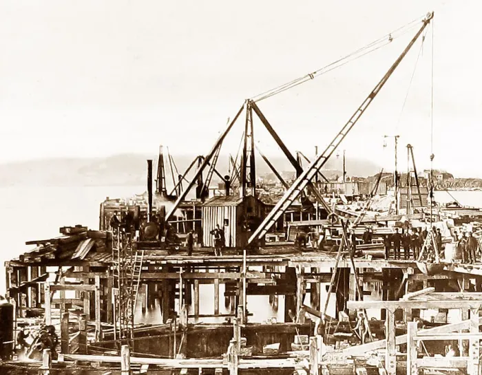 Framed Print : Construction of the Forth Bridge Framed Print : Construction of the Forth Bridge