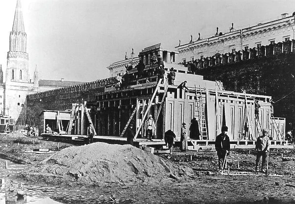 Construction of Lenin's Temporary Mausoleum