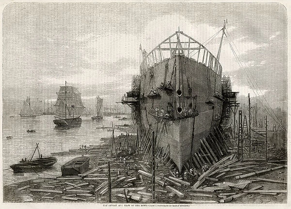 Construction of The Leviathan later Great Eastern 1857