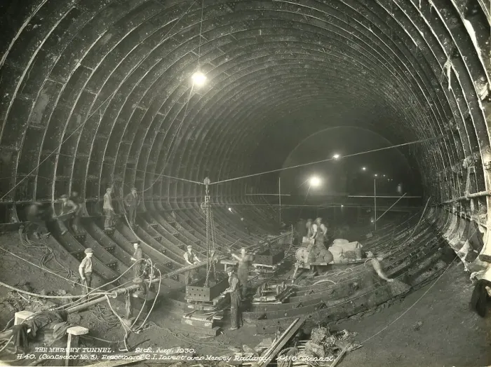 Framed Print : Construction of the Queensway Mersey Tunnel Framed Print : Construction of the Queensway Mersey Tunnel